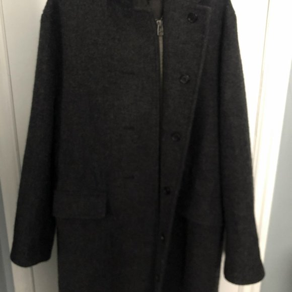 3.1 PHILLIP LIM Wool Notch-Lapel Overcoat - Picture 4 of 6